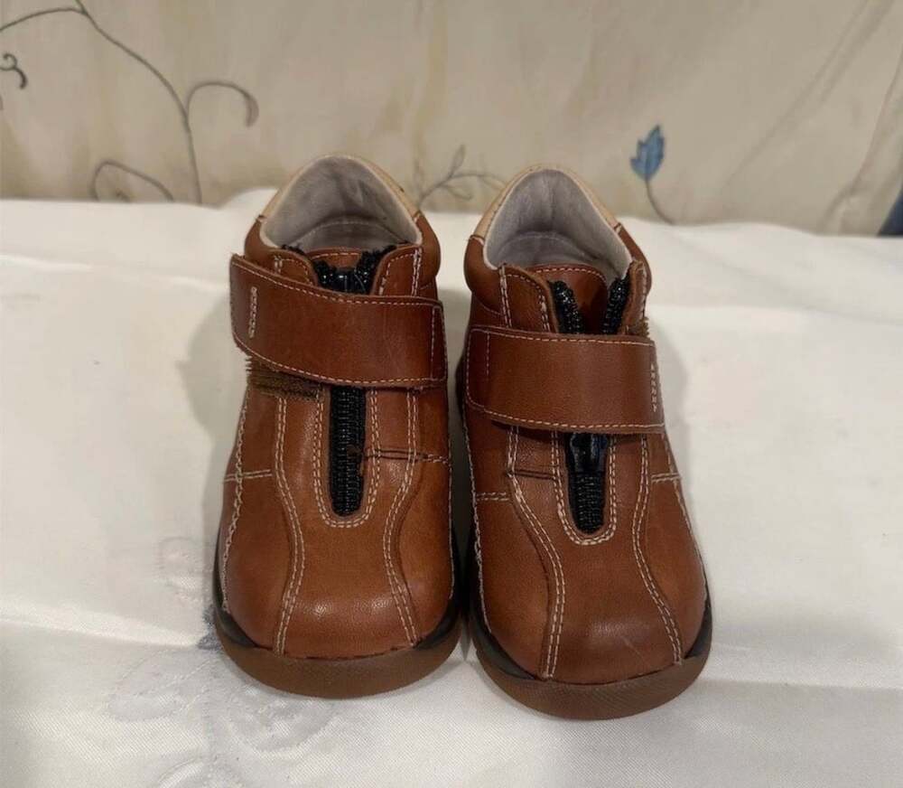 Andanines Villena Toddler Boots Size 21 Brown Leather Zip Shoes